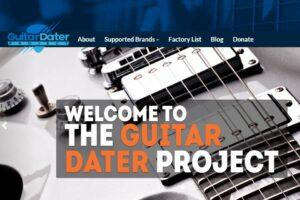 ano da guitarra pelo número de série