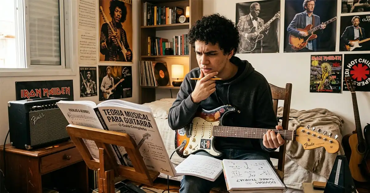 aprender teoria para tocar guitarra iniciante